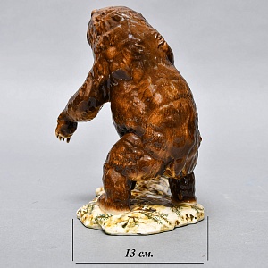 Коллекционная Фарфоровая Статуэтка «Охота на медведя», Россия. 