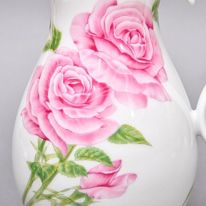 Винтажный Фарфоровый Кувшин «Роза Живанши», Franklin Porcelain США - 1986 год.