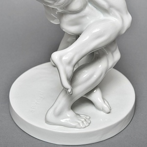 Редкость! Большая Фарфоровая статуэтка «Cпортсмены. БОРЦЫ», HEREND Венгрия, середина ХХ века.