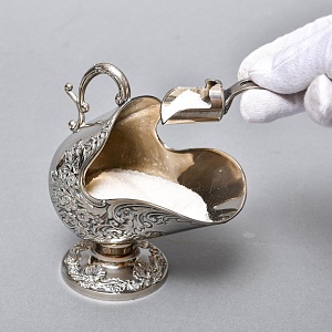 Винтажная Металлическая Сахарница с Совочком Silverplated, Италия.