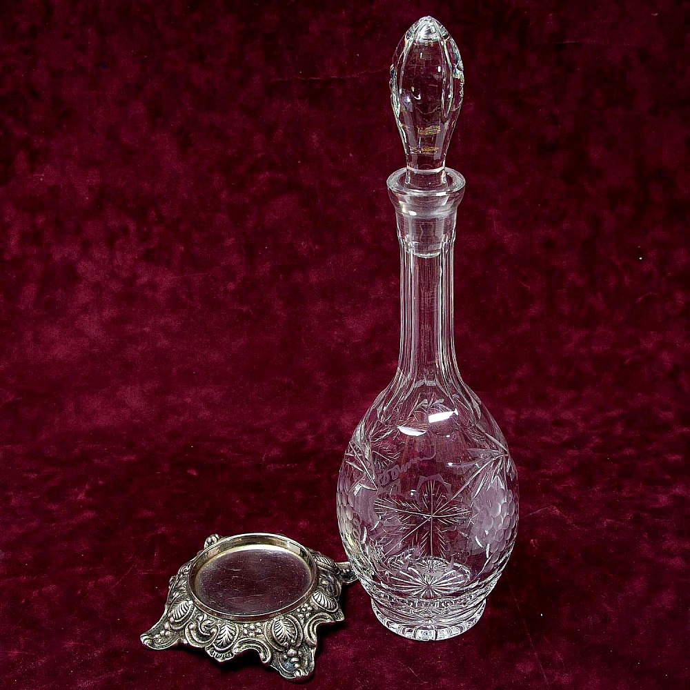 Редкость!!! Хрустальный Графин - Штоф «Виноград», Spiegelau Crystal Германия, 60 -е годы ХХ века.