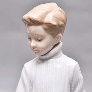 Коллекционная Фарфоровая статуэтка «Мальчик с собакой», Lladro / Лядро Испания.