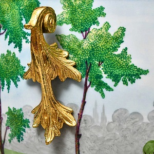 Большое Фарфоровое Кашпо - Ваза с ручками «Руины у озера», Giulia Mangani Италия.