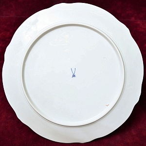 Большое Сервировочное Блюдо - Тарелка «ЦВЕТЫ», Фарфор MEISSEN Германия - 1985 год.