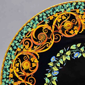 Коллекционная Тарелка - Блюдо «Золотой плющ» Фарфор, VERSACE, Rosenthal Германия -1997 год. 