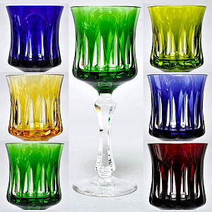 Бокалы для Вина Цветной Хрусталь DOROTHEENHUTTE Германия -70 гг. 