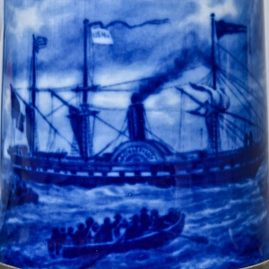 Коллекционная Пивная Кружка «Прибытие почтового парохода», фарфор, Berlin Design Германия -1978 год.