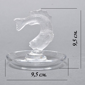 Хрустальная Подставка «РЫБКА» для колец и украшений в стиле Арт Нуво, Laligue Франция.