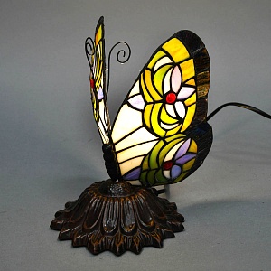 Электрическая Лампа - Светильник - Ночник «Бабочка Тиффани» Ар-Нуво, США конец ХХ века.. 
