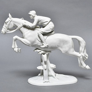 Коллекционная Фарфоровая статуэтка «Наездница. Женский Конкур», ROSENTHAL Германия, 1938 - 1948 годы.