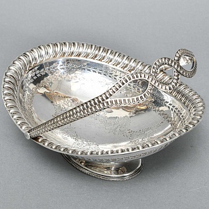 Винтажная Сухарница - Фруктовница, Металл Silverplate, Sheffield Англия, 60-е гг.