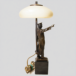 Авторская Настольная Лампа - Статуэтка "СТАЛИН" L'atelier ART & Bronze Франция, конец ХХ - начало ХХI веков.