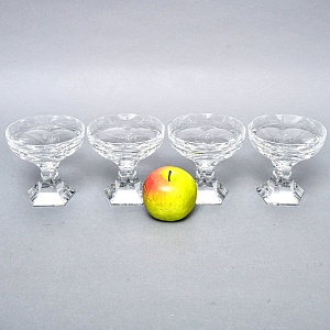 Редкость! Хрустальные Креманки - Фужеры для Шампанского серия «Mercury», BACCARAT, Франция, 80 -гг. 