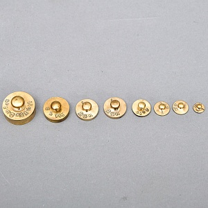 Большой Антикварный Набор Латунных Гирь и разновесов - 13 штук, Германия начало ХХ века..