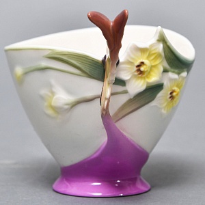 Авторский Фарфоровый Чайный сервиз «Бабочки и стрекозы» на 4 персоны, Franz Collection Тайвань.