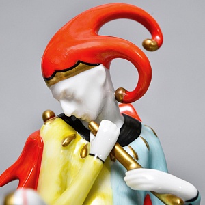 Редкая! Коллекционная Фарфоровая статуэтка «Придворный шут», GOEBEL Германия - 1986 год. 