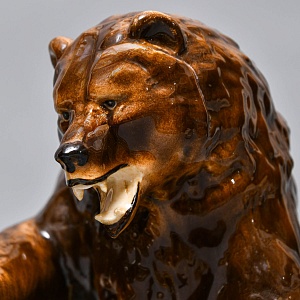 Коллекционная Фарфоровая Статуэтка «Охота на медведя», Россия. 