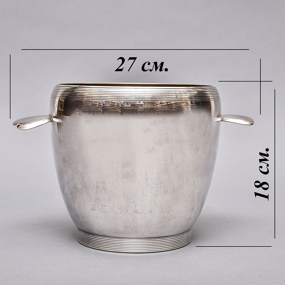 Винтажное Ведёрко для охлаждения шампанского или вина, Silverplate, SHEFFIELD Англия 50 -е годы  ХХ века.