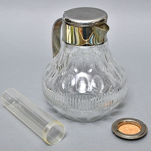 Винтажный Графин - Кувшин на 3.2 литра. Колба для льда, Хрусталь, Silverplated Германия. 