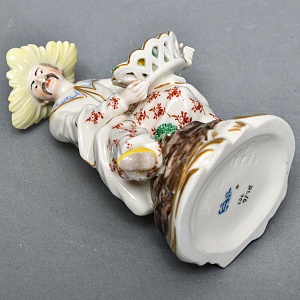 Редкая Фарфоровая статуэтка «Китайский продавец фруктов», Nymphenburg Германия, 50-е гг.