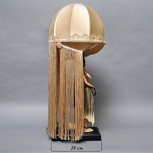 Редкость! Настольная Электрическая Лампа - Светильник «Дама с Павлином», Florence Италия -1987 год.