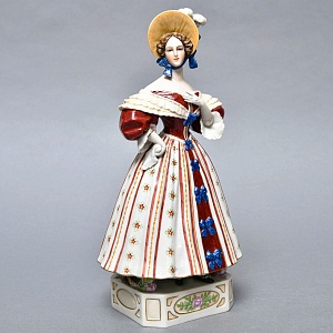 Коллекционная статуэтка «Модница в шляпке», Фарфор, SITZENDORF Германия, первая половина ХХ века.