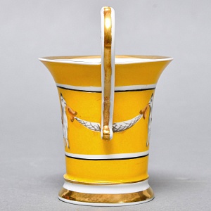 Антикварная Кофейная пара «Гриффоны», Фарфор Dressel & Kister Passau Германия, 1900 - 1922 годы. 