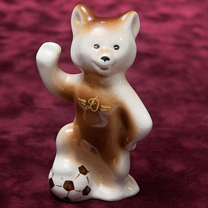 Коллекционный Триптих - Фарфоровые Статуэтки «Мишки - Олимпийцы», СССР Полонне ЗХК. 