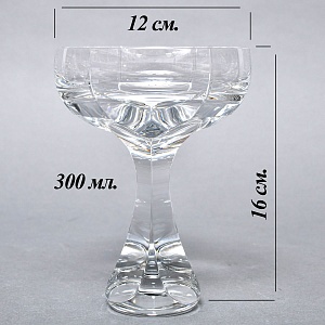 Редкость! Хрустальные Креманки - Фужеры для Шампанского серия «Neptune», BACCARAT, Франция, 80 -гг. 