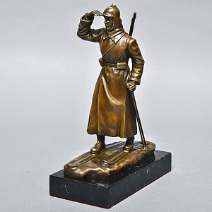 Авторская Бронзовая Статуэтка «Красноармеец в дозоре», Россия конец ХХ - начало ХХI веков. 