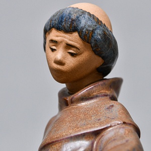 Коллекционная Фарфоровая статуэтка «Юный монах и его паства», Lladro серия Грес, Испания. 