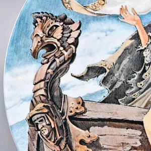 Коллекционная тарелка «Кентерберийские истории. Принцесса Констанца», Фарфор The Longton Crown Англия.