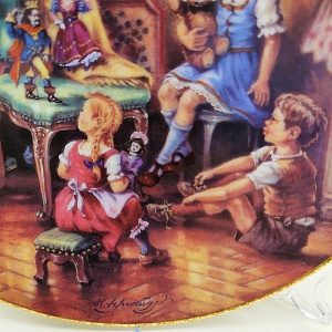 Коллекционная Тарелка «Кукольный театр» Фарфор, Weimar Porzellan Германия -1994 год.