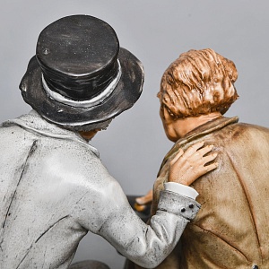 Коллекционная Фарфоровая статуэтка «Уличные Музыканты», SITZENDORF Германия. 