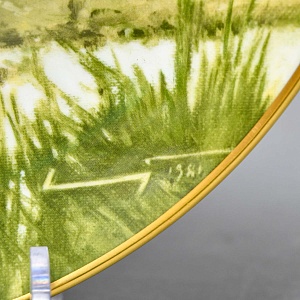 Коллекционная Фарфоровая Тарелка - Блюдо «Дикая Природа. Два оленя», KAISER Германия. 