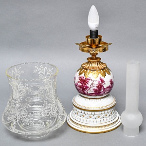 Электрическая Настольная Фарфоровая Лампа - Светильник, Giulia Mangani Италия, середина ХХ века. 