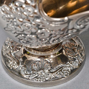 Винтажная Металлическая Сахарница с Совочком Silverplated, Италия.