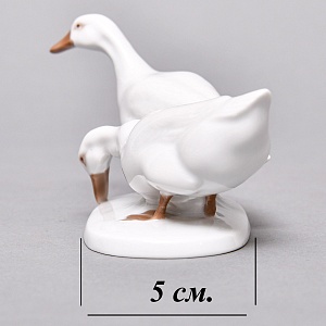 Антикварная Фарфоровая статуэтка «Два гуся», ROSENTHAL Германия - 1923 год. 