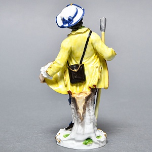 Антикварная Фарфоровая Статуэтка «Придворный садовник», Meissen, Германия, конец XIX — начало XX века.