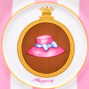 Набор из 4-х Кофейных пар «За покупками - Shopping», Limoges Medard de Noblat Франция, конец ХХ века.