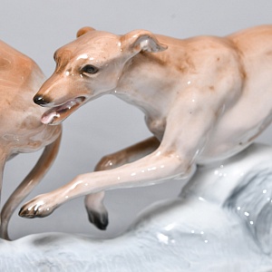 Коллекционная статуэтка Собаки - «Английские Борзые. Грейхаунды», Фарфор ROSENTHAL Германия. 