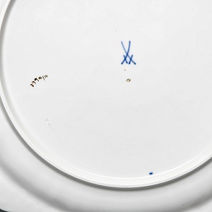 Коллекционное Фарфоровое Блюдо - Тарелка «Марсель», Кобальт, MEISSEN Германия - 1955 год.