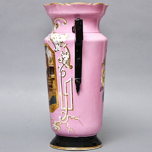 Редкость! Антикварные Парные Фарфоровые Вазы «Мгновения детства», Франция, конец XIX века. 