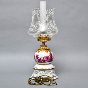 Электрическая Настольная Фарфоровая Лампа - Светильник, Giulia Mangani Италия, середина ХХ века. 