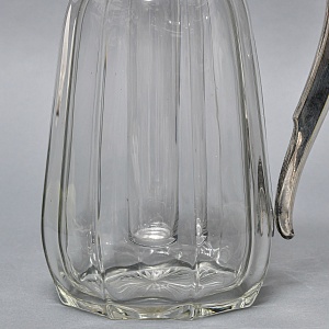 Винтажный Хрустальный Графин - Кувшин на 2,8 литра с Колбой для льда, Silverplated Германия. 