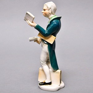 Коллекционная Фарфоровая статуэтка «Профессор с книгами», Karl Ens Германия.