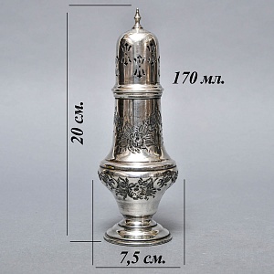 Винтажная Баночка - Емкость для сахарной пудры, металл Sheffield, Англия 50 гг. 