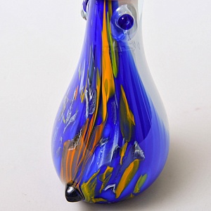 Авторская Коллекционная Стеклянная Статуэтка - Ваза «Тукан», Цветное стекло, Россия.