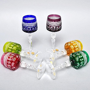 Хрустальные Бокалы для вина 6 -ть штук серия «BRISTOL», NACHTMANN Германия, 70 -е годы ХХ века.