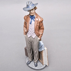 Коллекционная Фарфоровая статуэтка «Странствующий Художник», Lladro / Лядро Испания.
